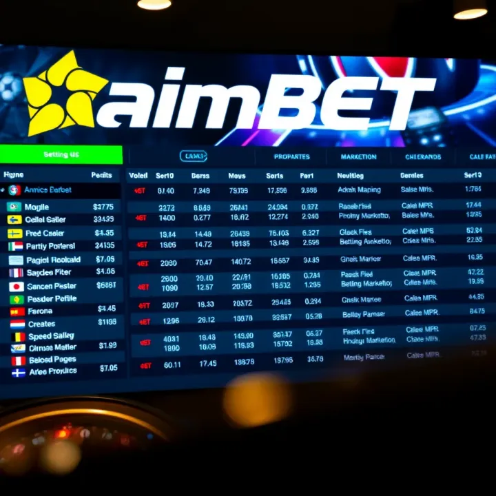 Android smartphone displaying Aimbet sports betting app interface with betting options