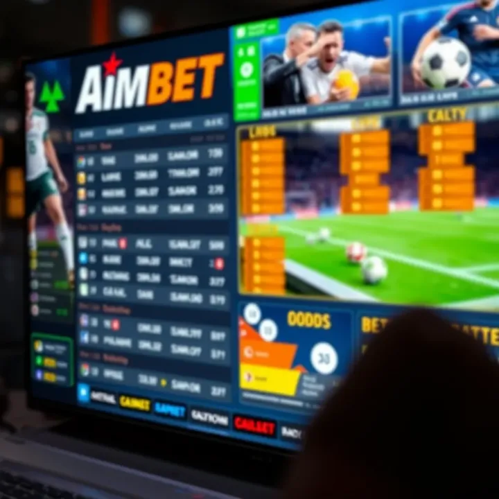 User interface of AIMBET Bénin displaying various sports betting markets and live odds
