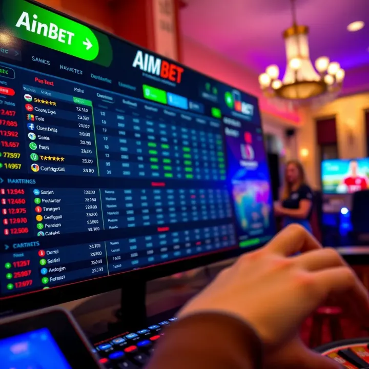 Navigating the Aimbet Bet User Dashboard Dashboard of Aimbet Bet displaying navigation menu and betting options on the platform