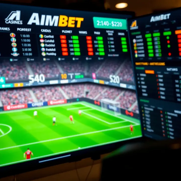 Aimbet platform showing various betting options and local payment methods