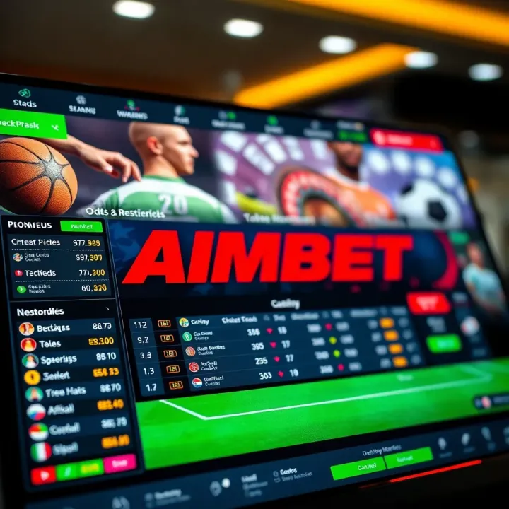 A digital interface displaying various sports betting options on a vibrant online platform