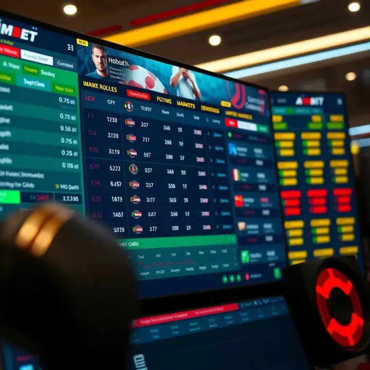 Dashboard overview displaying betting options and account features on Aimbet Live