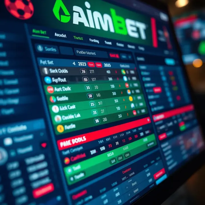 Login screen of Aimbet Live platform showing user input fields
