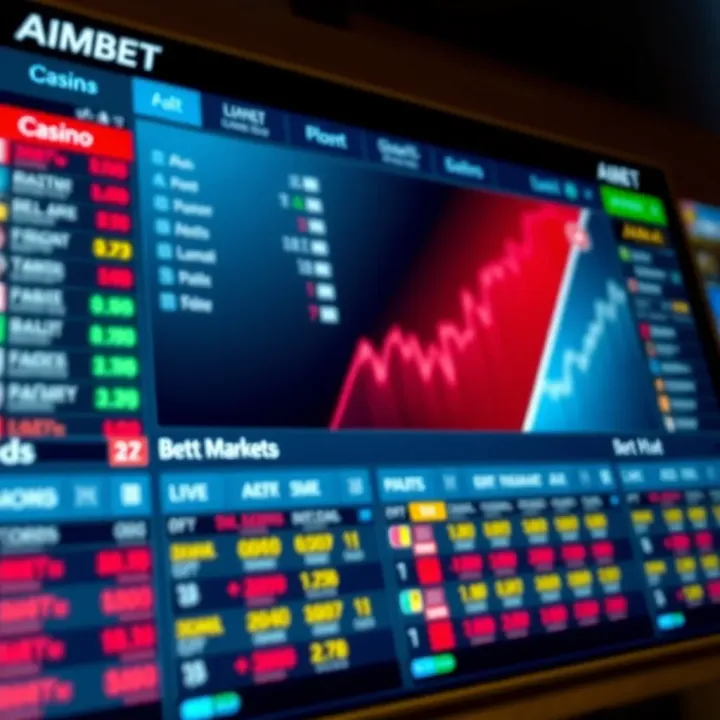 A digital interface displaying live sports scores and statistics on a betting platform