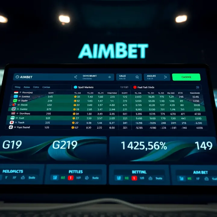 Mobile device showcasing Aimbet registration form for new account creation with input fields and submit button