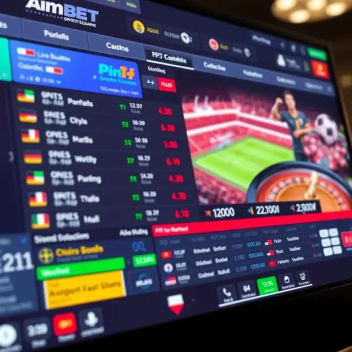 Dashboard of Aimbet platform highlighting betting features and security tools