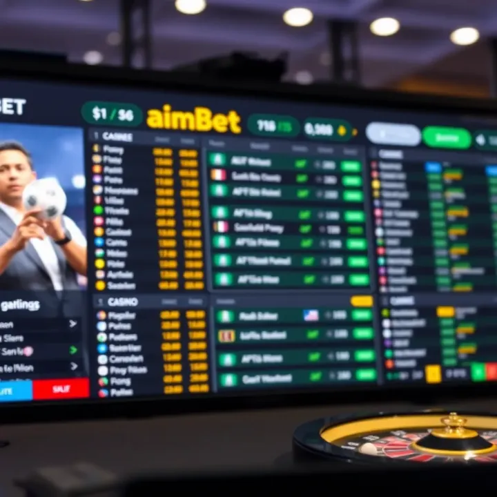User engaging with Aimbet platform showcasing secure and interactive betting options tailored for Nigerian players