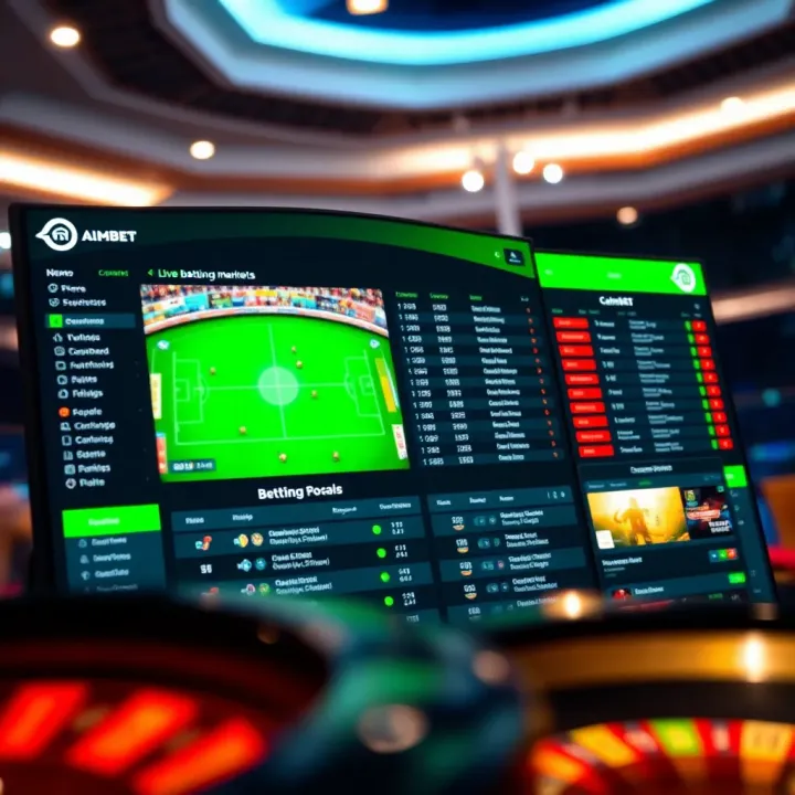 Graphic showing the benefits and ways to redeem Aimbet Stars on a sports betting dashboard