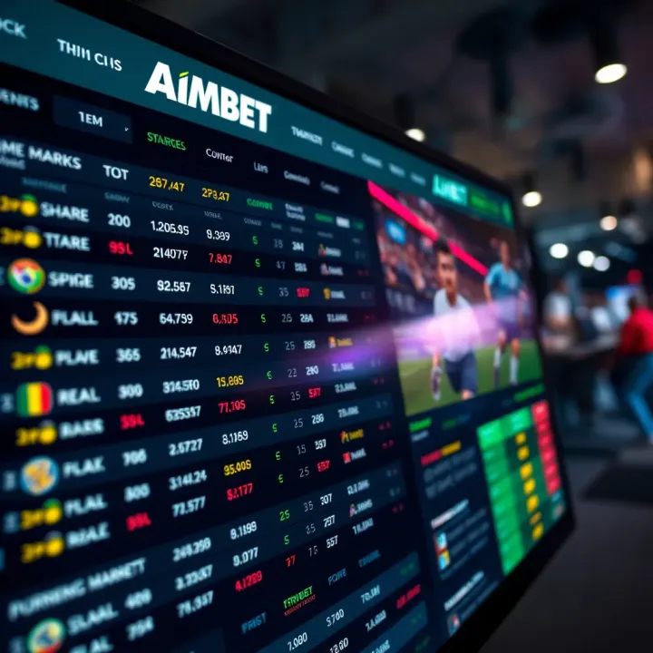 User interface of an online sports betting platform showing various betting options and live odds