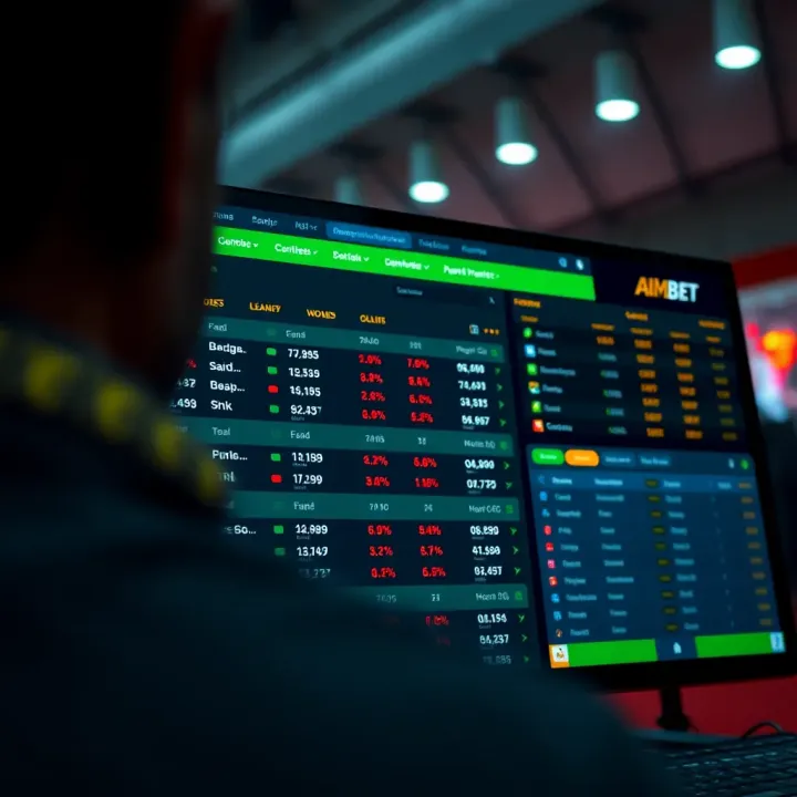 Variety of betting options and payment methods displayed on a digital interface