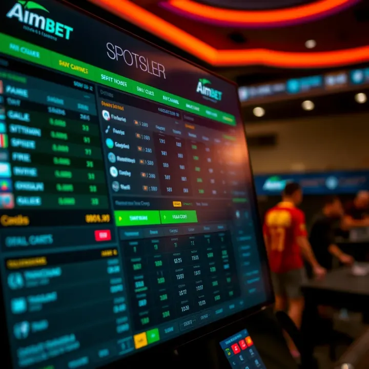 Graphic showing online sports betting interface with football and currency symbols
