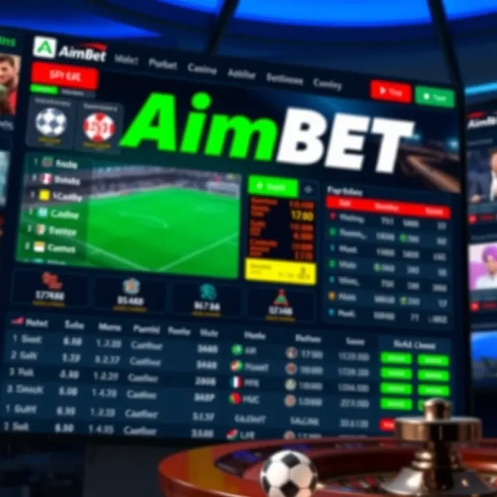 Digital interface showing various gaming options and prize categories on Prize AimBet platform