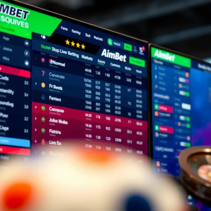 Digital Sports Betting Platform Featuring Prize Matching Options Illustration showing a digital sports betting platform with options for prize matching